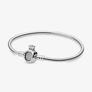 Pandora Moments Crown O Clasp Snake Chain Bracelet